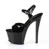 Pleaser - SKY309CRS Sandale à bride à la cheville, Pole dance chaussures - Chaussures de pole dance - Noir Product image